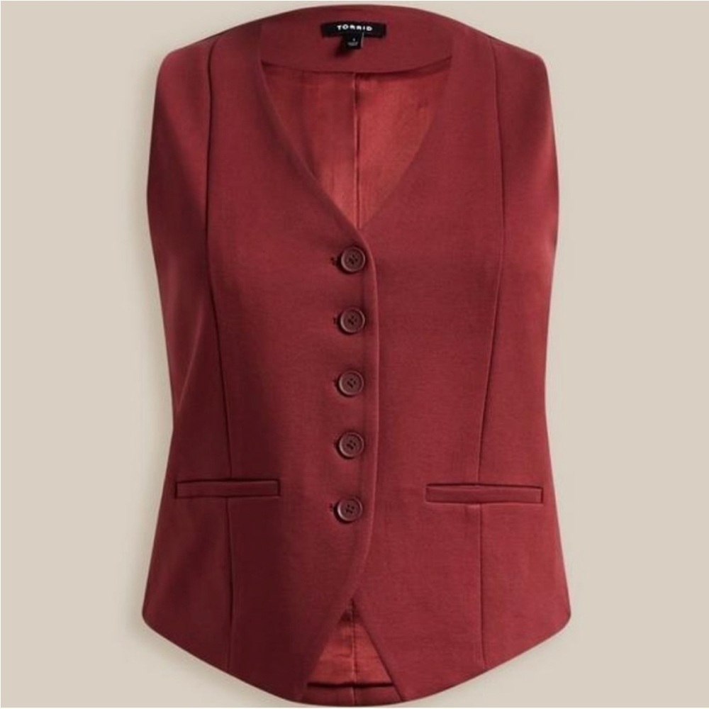 Torrid 4 Maroon Vest